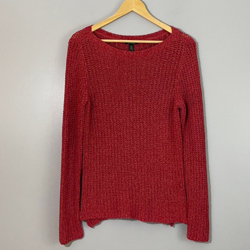 LRL Lauren Jeans Co. 100% Cotton Ribbed Knit Sweater